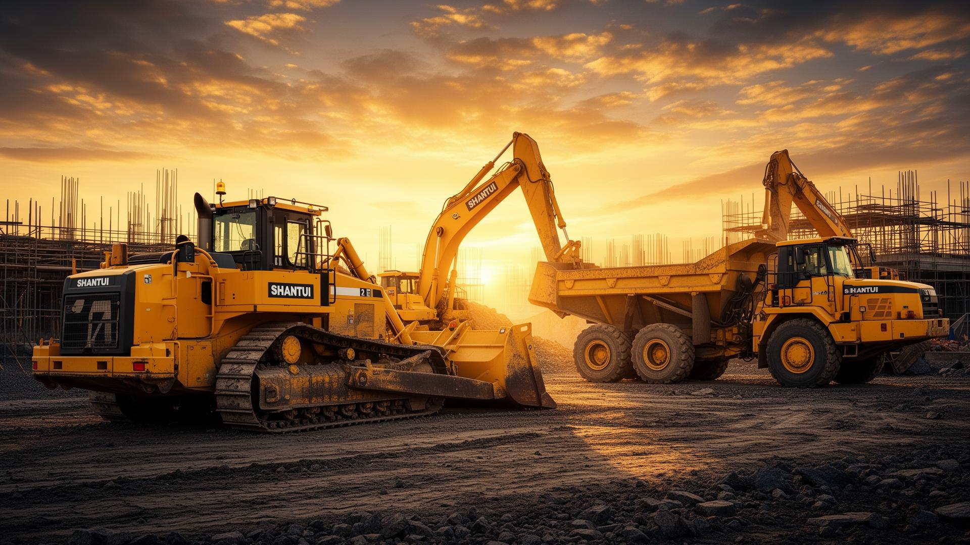 Heavy equipment at construction site